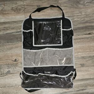 Jeep Black Car Seat Organizer with Clear Pockets Stroller